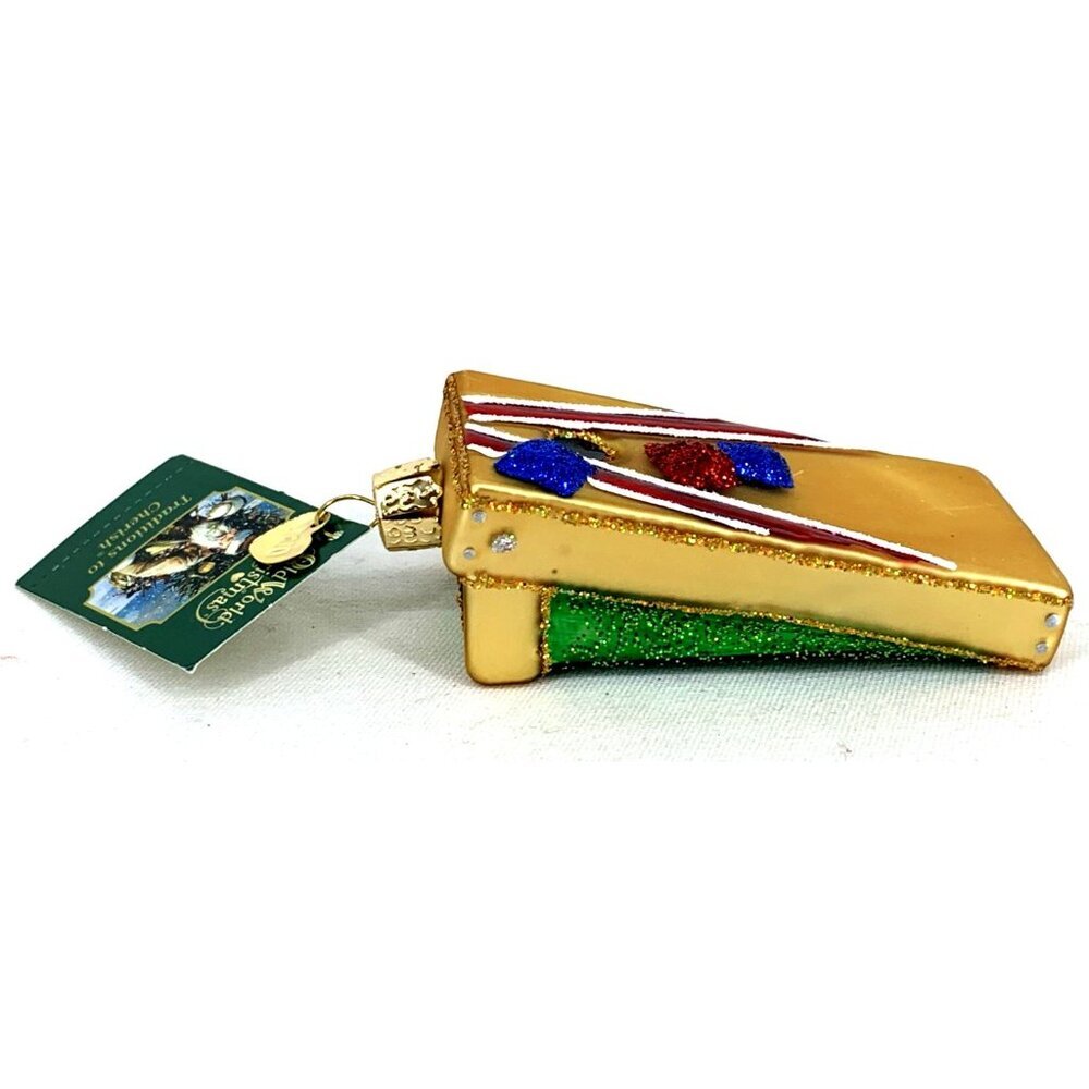 Old World Christmas Corn Hole Game Holiday Ornament Glass NWT 3.25" - Picture 3 of 7